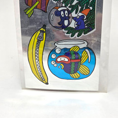 VINTAGE 1983 GORDY SILVER GLOW REFLECTION STICKERS NEW SEALED MIRROR HEART FISH