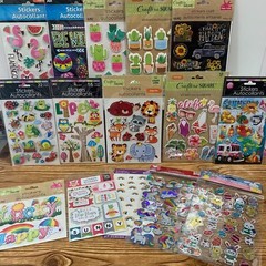 Sticker Lot of 15 packs Summer animals Easter cactus forest friends #3
