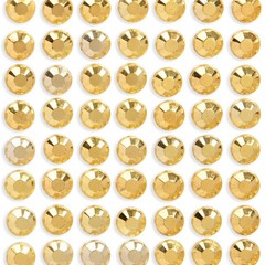 Crafts Jolee’s Gold Rhinestone Sticker Sheet Bling 6 MM Almost 1/4″ Diameter