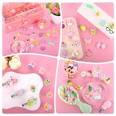 Zefy 120pcs Cute Slime Charms, No Repeating Jelly Resin Small, Multicolor