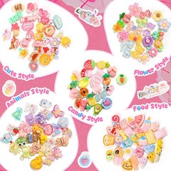 Zefy 120pcs Cute Slime Charms, No Repeating Jelly Resin Small, Multicolor