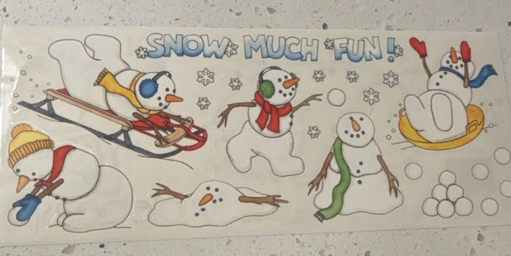 Tumblebeasts Multicolor Holiday Snowman Winter Scrapbooking Stickers