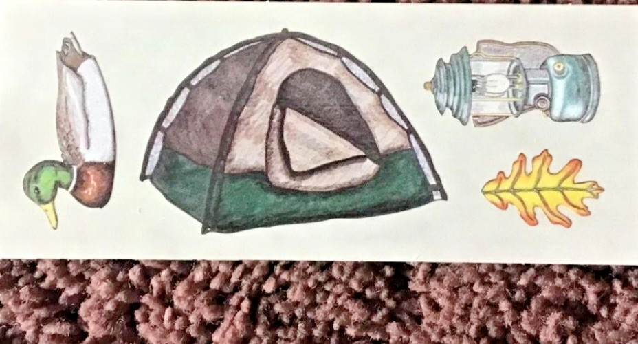 🔥VINTAGE Creative Memories Stickers GREAT OUTDOORS CAMPING TENT LATERN