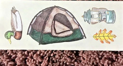 🔥VINTAGE Creative Memories Stickers GREAT OUTDOORS CAMPING TENT LATERN
