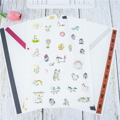 A6 Sticker Book Binder 6 Ring Reusable Pages 20 Sheets Glitter Sequin Japan NEW