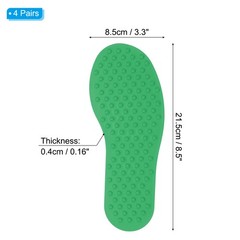 4 Pairs Feet Markers for Classroom Plastic Floor Foot Shaped Markers Green