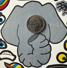 BUILD-AN-ELEPHANT HEAD Sticker Set(20pc)Trunk•Eyes•Hats •Sunglasses•Card Making•