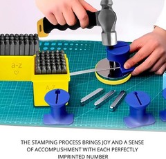 YARDD 64 PCS Metal Stamping Kit – Metal Stamps for Jewelry Making Letter Punc…