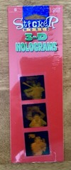 VTG AMERICAN GREETINGS STICKER WORLD 3-D HOLOGRAMS, Sports Themed, NIP