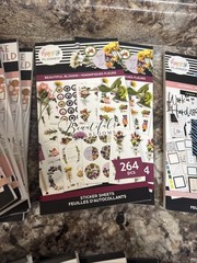 Lot Of 15 Happy Planner Sticker Sheets Painted Blossoms Beautiful Bloom Colorful