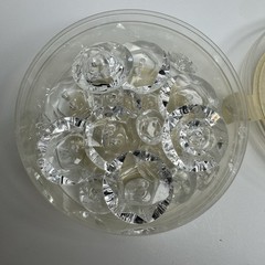 Stampin Up Designer Vintage Faceted Buttons Clear Acrylic Jewel Gem Embellish