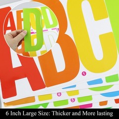 21 Sheets 6 Inch Letter Stickers, Self Adhesive Vinyl Capital Alphabet Multi