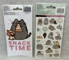 Lot of 2 Pusheen the Cat SandyLion Stickers n Device Decal Laptops iPads Phones