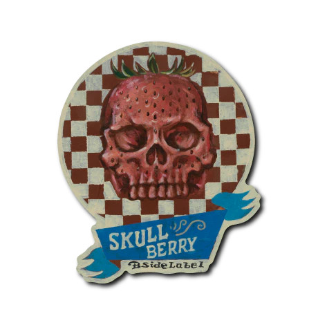 SKULL BERRY Sticker B-SIDE LABEL sticker graphic decal vinyl waterproof art