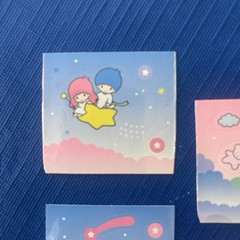 Vintage 80s Sanrio Stickers, Little Twin Stars 6 Pages From Booklet, Unicorns