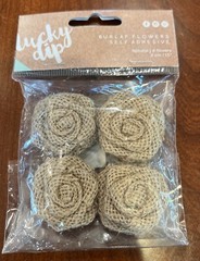 Burlap Flowers Self Adhesive (4) – KaiserCraft Lucky Dip
