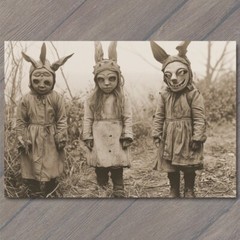 STICKER Weird Creepy Vibe Kids Girls Masks Hoods Halloween Unusual Strange Cul