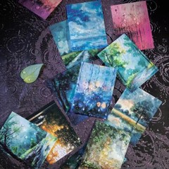 10X Rainy Day Background PET Stickers Journal Card Scrapbook Decorative Collage