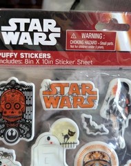 Star Wars Halloween Puffy Stickers Disney 8×10 Sheet Ghost R2-D2 Vader Pumpkin
