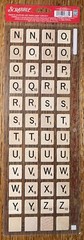 RARE Hasbro Sticko Large Scrabble Letters Crossword Game Board Scrapbook Sticker