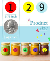 4500 Pieces 9 Roll Circle Number Sticker 1-9 Inventory Stickers 9 Colors Sticky