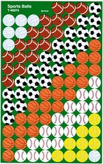 3 New sheets MINI SPORTS BALLS Volleyball Football Tennis Scrapbook 300 Stickers