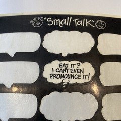 Small Talk Scrapbooking Stickers – Snarky Collection Eating Dining Food Cooking