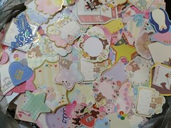 GRAB BAG of 🌟15 random pcs🌟 of LARGE KAWAII LABEL MESSAGE STICKER FLAKES