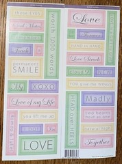 Miss Elizabeths Soul Mate Smile Love Remember Card Making Scrapbook Stickers