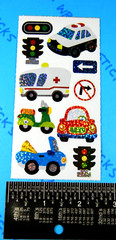 Vehicles & Road Signs Stickers Small Prismatic Sheet