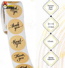 Thank You Stickers | Thank You Stickers for Small Business | 500 Self-Adhesive &