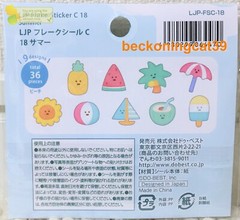 LOUJENE Tokyo Beach Flake Sticker 36 Fruits Watermelon Sun Kid Summer 2023 JAPAN