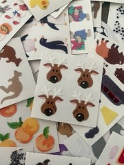 ♡ 5 Mods Sandylion FUZZY Mix Grab Mystery Vintage Stickers Random ♡