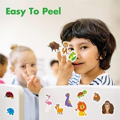 1300+ Stickers for Kids, 8 Sheets Cute Animal Stickers Bulk for Classroom Crafts