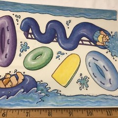 12″ Waterslide Waterpark Premium SCRAPBOOK Stickers Sticker Parade