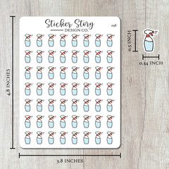 Spray Bottle Planner Stickers