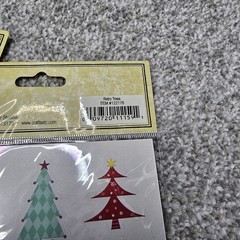Paper Studio Stickers STICKABILITIES Christmas Retro Trees Lot Of 12 Pks 22 Pc