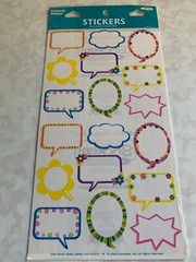 FRANCES MEYER FMI STICKERS BUBBLE THOUGHTS BORDERS BUBBLE 4-WORDS BORDERS 18 PCS