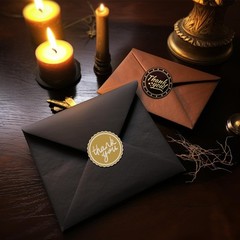 500pcs Foil Thank You Stickers 2 inch Round Waterproof Thank You for Supporting