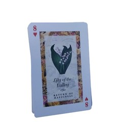4 Flower Playing Cards Orchid Crocus Camellia Lily Collage Scrapbook Arts Crafts