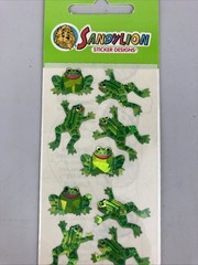 SANDYLION Stickers Prismatic/Shiny Frogs New Sealed Vintage PPM67