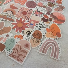 Motivational Good Vibes 100 Stickers Earth Tones Rainbows Positive Feel Good
