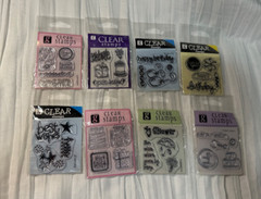 Lot of 31 Variety of Clear Stamps for Scrapbooking – Flowers, Sunshine, Rain