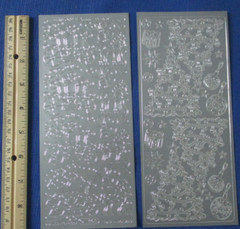 #50 Lot-12 Starform Gold Silver White Sheets Stickers Cards Scrapbook Crafts