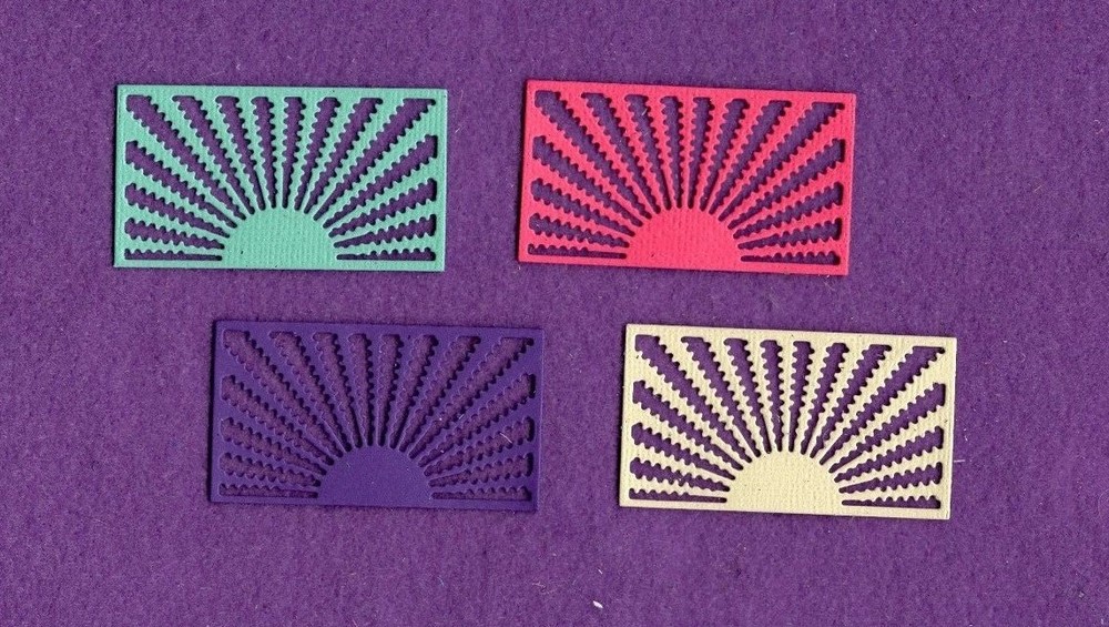 SUNSET die cuts scrapbook cards