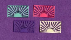 SUNSET die cuts scrapbook cards
