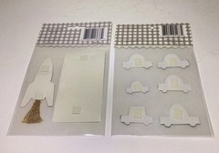 Boy Theme Scrapbook Stickers Embellishments Cowboy Cars And More Sealed 6 Packs