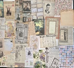 People & Children Junk Journal Kit Vintage Style Paper Stickers Images Ephemera