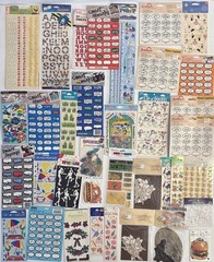 *Lot of 269 Scrapbook Stickers 3D Vellum Rain Dots Mix of Vintage and modern