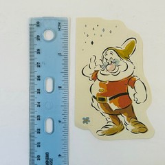 VINTAGE STICKERS The Disney Store Snow White Characters HAPPY SNEEZY GRUMPY
